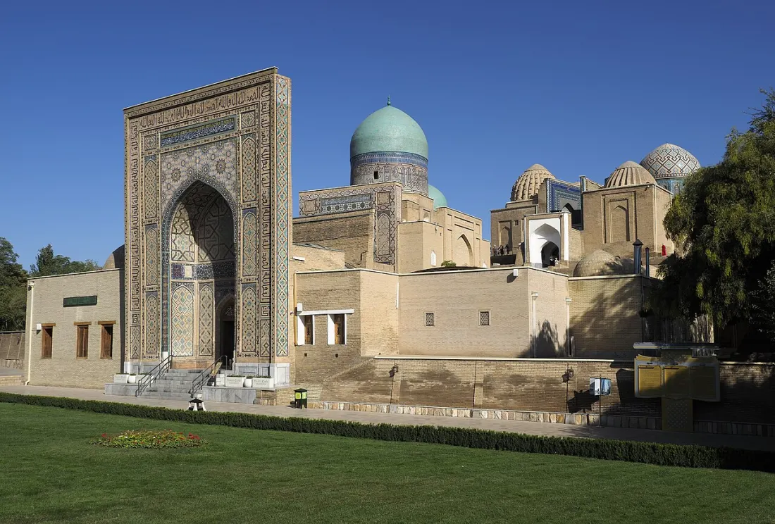 Blue tilework at Shah-i-Zinda in Samarkand
